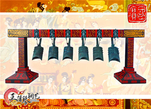 6件套仿古編鐘，小型特色樂器，民樂混音配套