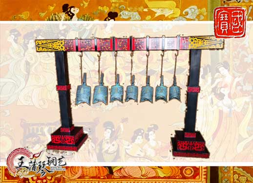 7件編鐘，觀賞裝飾編鐘，可發(fā)音編鐘