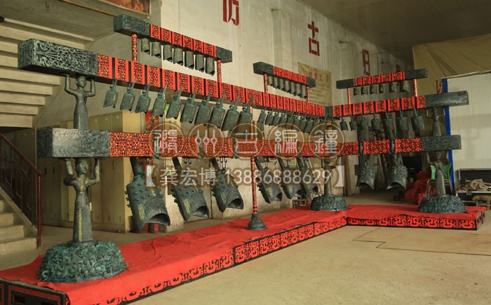 廣東深圳客戶定制56件編鐘制作完成 廣東深圳客戶定制56件編鐘制作完成